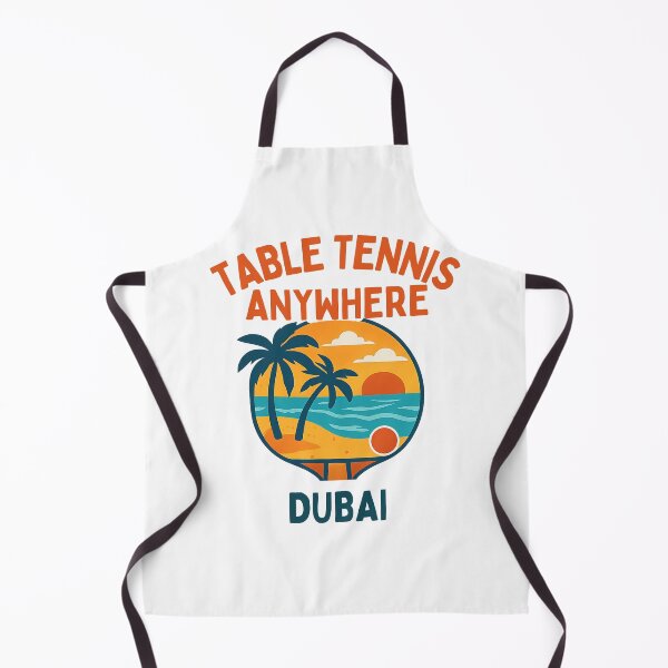 Item preview, Dubai UAE Table Tennis Gift Sunset Retro Beach Ping Pong Paddle T-Shirt designed and sold by OhMyPingCo.