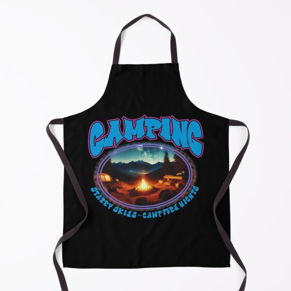 Item preview, Starry Skies, Campfire Nights – Retro Camping Scene Artwork designed and sold by White Buffalo Art.
