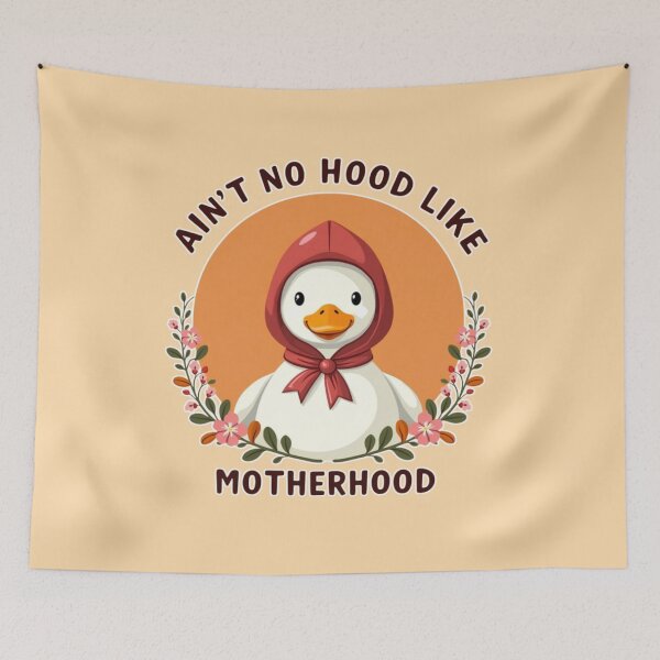 Item preview, Ain’t No Hood Like Motherhood Retro Duck designed and sold by PriyaMagic.