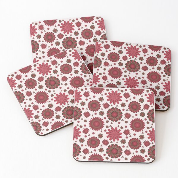 Item preview, Vintage Maroon Floral Kaleidoscope Pattern – Elegant Red Mandala Seamless Design designed and sold by Artsy Corner.