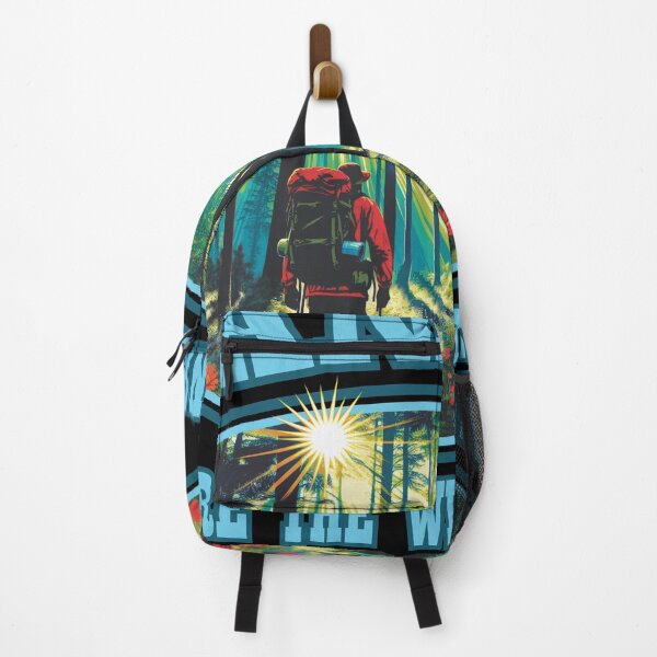Item preview, Disconnect and Explore – Colorful Forest Hiking Artwork designed and sold by White Buffalo Art.