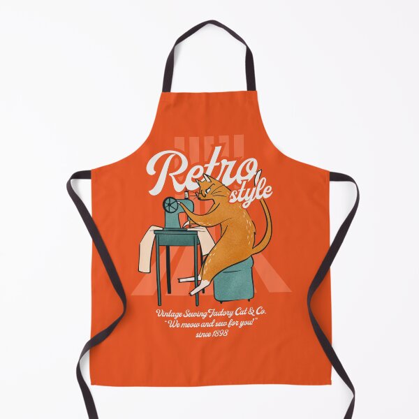 Item preview, Sewing Cat Retro Style designed and sold by SilverOutlining.