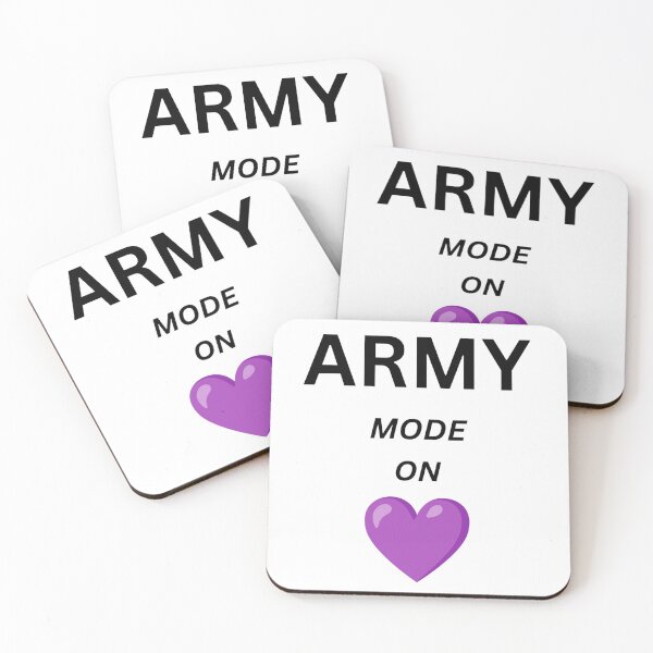 Item preview, ARMY Mode On Purple Heart BTS Fan Design designed and sold by PrataeAesthetics.