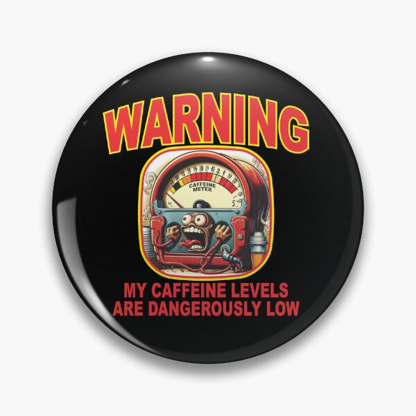 Item preview, Caffeine Meter Cartoon – Humor for Coffee Addicts designed and sold by White Buffalo Art.