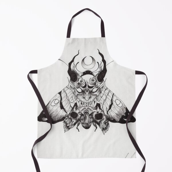 Item preview, Hannya Moth — Hand-Drawn Dotwork Ink Art Print designed and sold by sebsdead.