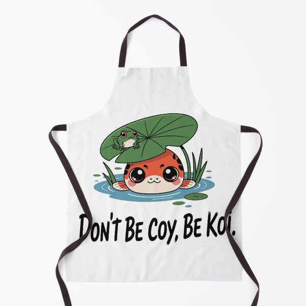 Item preview, Don’t Be Coy, Be Koi – Cute Chibi Koi Fish & Lily Pad designed and sold by JPees.