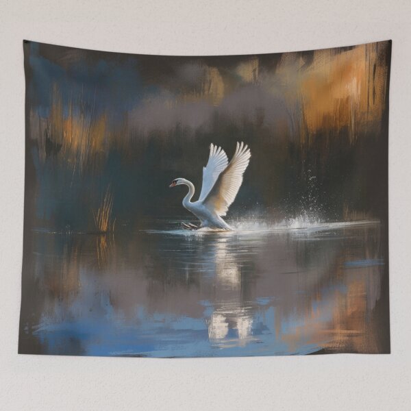 Item preview, A graceful Swan taking off from a calm lake, Birds in Motion designed and sold by CDC40.