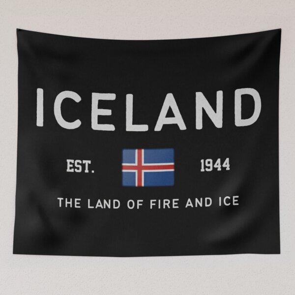 Item preview, Iceland Land of Fire and Ice – Distressed Heritage Design designed and sold by Shopeon Designs.