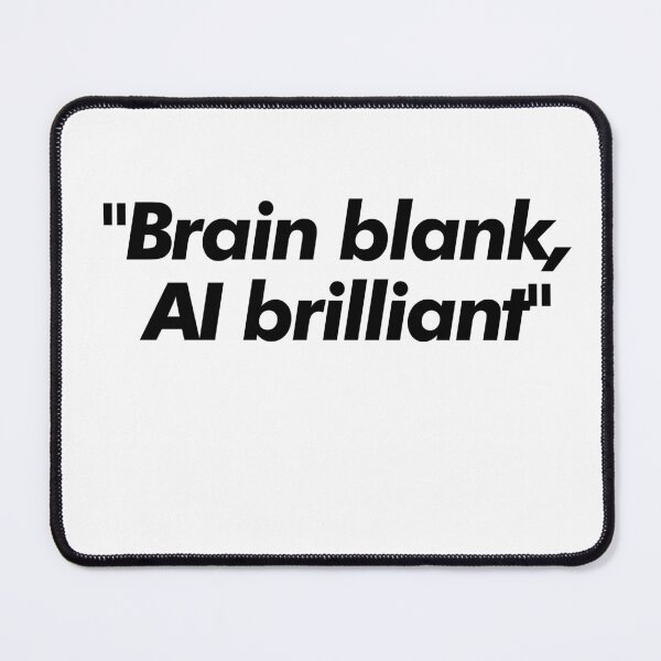Item preview, Brain Blank AI Brilliant Sticker designed and sold by aivibesfunny.