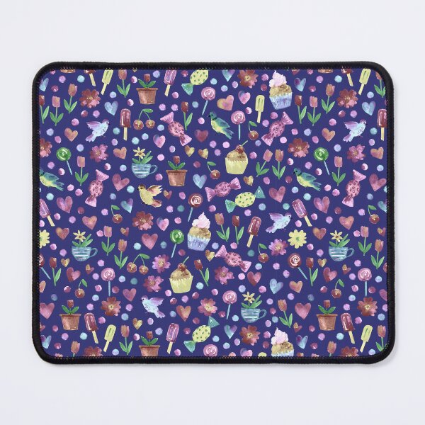 Item preview, Spring pattern with sweets and hearts on dark designed and sold by bokasin.