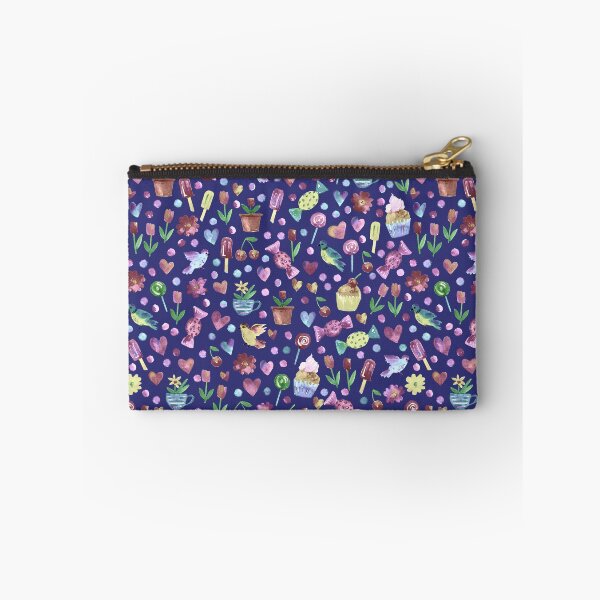 Item preview, Spring pattern with sweets and hearts on dark designed and sold by bokasin.