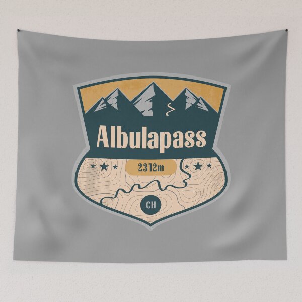 Item preview, Albula Pass Switzerland Alpine Road Badge designed and sold by CynthiaGraphics.