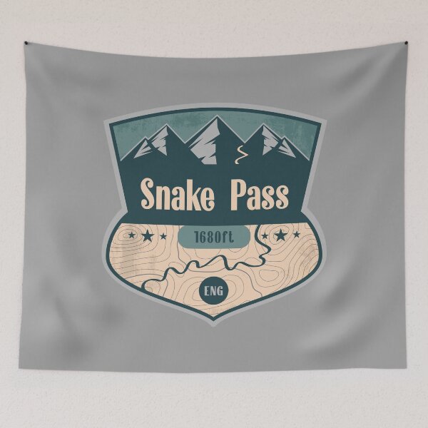 Item preview, Snake Pass UK Scenic Road Badge designed and sold by CynthiaGraphics.