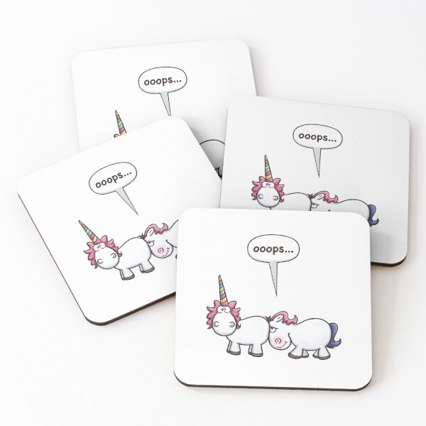 Item preview, Oops Unicorn Shenanigans - Funny Cute Cartoon designed and sold by TshirtsOnline-.