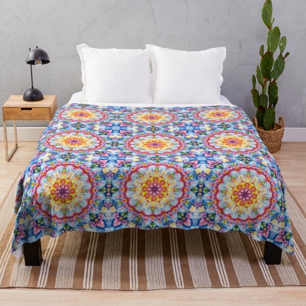 Item preview, Flower Fusion - Kaleidoscopic floral patterns designed and sold by Petalandfur.
