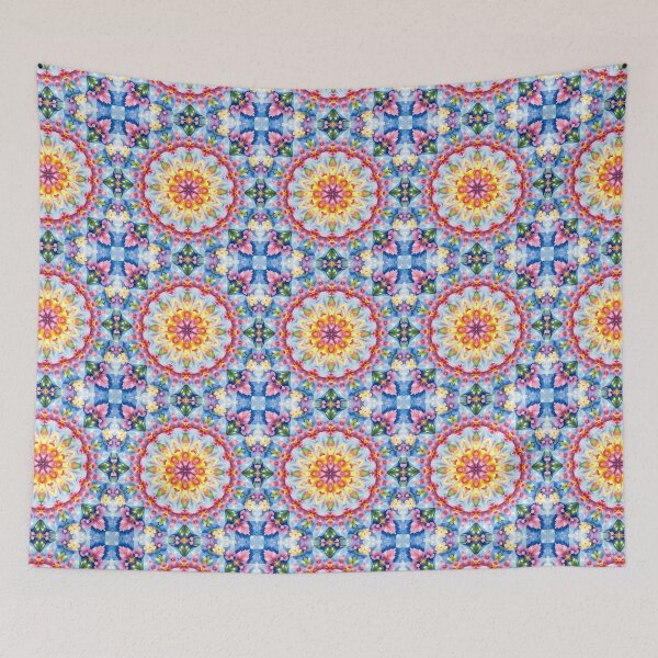 Item preview, Flower Fusion - Kaleidoscopic floral patterns designed and sold by Petalandfur.