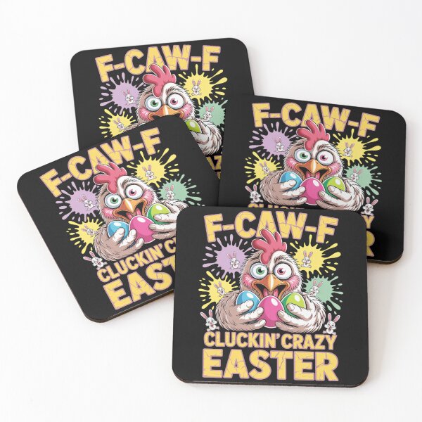 Item preview, F-Caw-F Cluckin' Crazy Easter – Funny Chicken Easter Egg Tee V6 designed and sold by DarylWelsh2024.