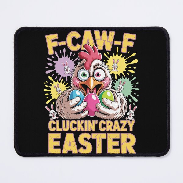 Item preview, F-Caw-F Cluckin' Crazy Easter – Funny Chicken Easter Egg Tee V6 designed and sold by DarylWelsh2024.