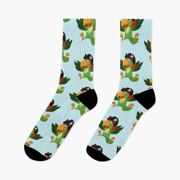 Item preview, Pirate Parrot Adventure Cartoon Art designed and sold by Retr0Tshirts.