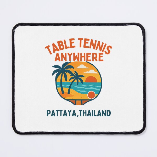 Item preview, Pattaya Thailand Table Tennis Beach Sunset Retro Ping Pong Paddle T-Shirt designed and sold by OhMyPingCo.