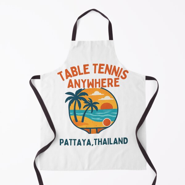 Item preview, Pattaya Thailand Table Tennis Beach Sunset Retro Ping Pong Paddle T-Shirt designed and sold by OhMyPingCo.