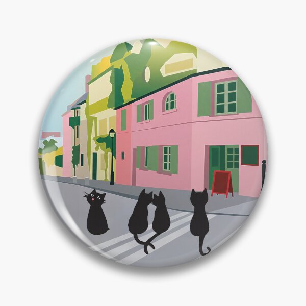 Item preview, La Maison Rose Cats at Sunrise, Montmartre Paris designed and sold by clausbjoern.