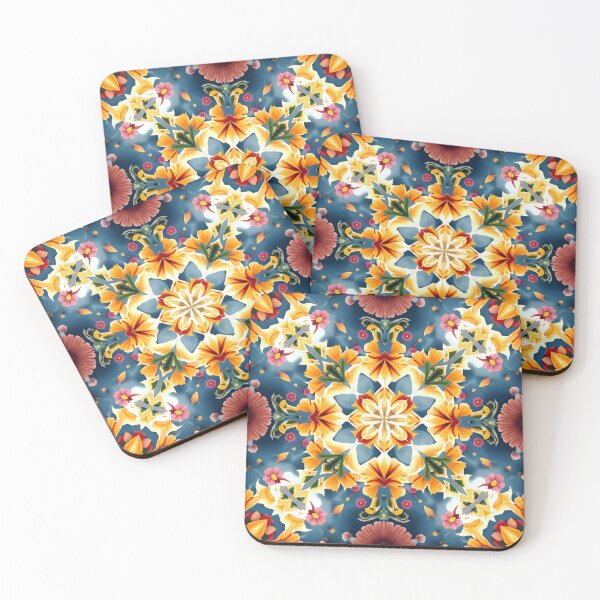 Item preview, Harmonic Blossoms - Kaleidoscopic floral patterns designed and sold by Petalandfur.