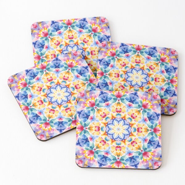 Item preview, Twilight Florals - Kaleidoscopic floral patterns designed and sold by Petalandfur.