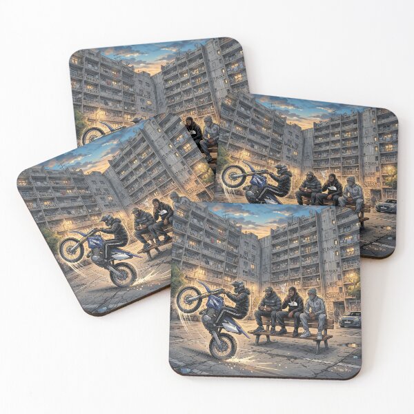 Item preview, Urban Street Riders – Suburban Life Dirt Bike Crew Street Art Illustration designed and sold by PLUSHIWORLDtm.