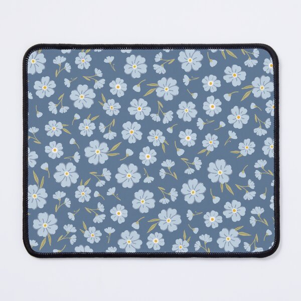 Item preview, Vintage Blue Forget-Me-Not Floral Pattern – Cottagecore Dusty Blue Seamless Flower Design designed and sold by Artsy Corner.