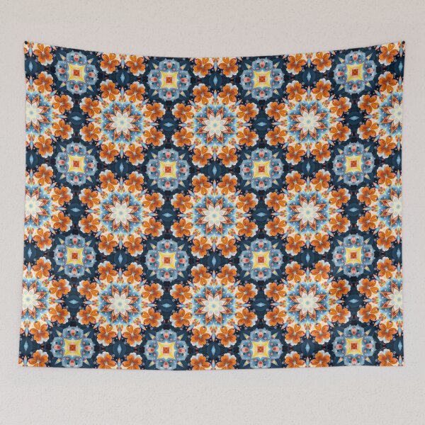 Item preview, Floral Illusion - Kaleidoscopic floral patterns designed and sold by Petalandfur.