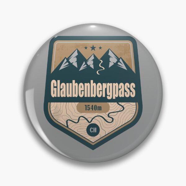 Item preview, Glaubenberg Pass Switzerland Alpine Road Badge designed and sold by CynthiaGraphics.