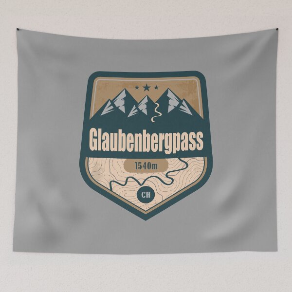 Item preview, Glaubenberg Pass Switzerland Alpine Road Badge designed and sold by CynthiaGraphics.