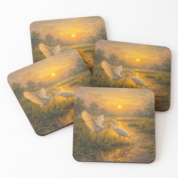 Item preview, Swans in Golden Sunset designed and sold by taylordock.