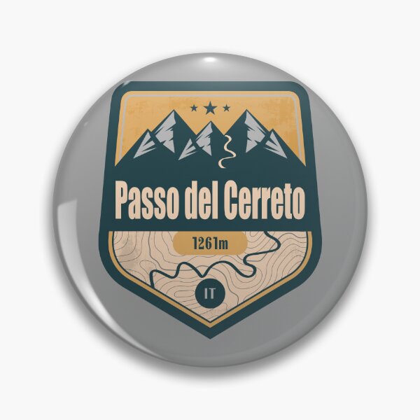 Item preview, Passo del Cerreto Italy Alpine Road Badge designed and sold by CynthiaGraphics.