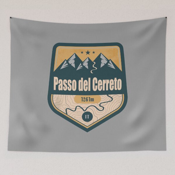 Item preview, Passo del Cerreto Italy Alpine Road Badge designed and sold by CynthiaGraphics.