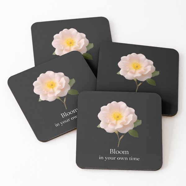 Item preview, Bloom In Your Own Time - Minimalist Floral Quote Art designed and sold by MCV-Designs.