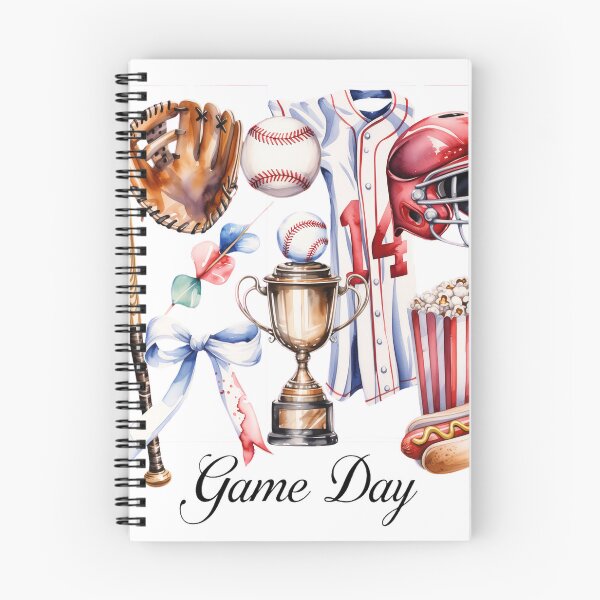 Item preview, Game Day Baseball Coquette Aesthetic - Watercolor Sports Collage with Bows & Baseball Gear designed and sold by pixelspaperslab.