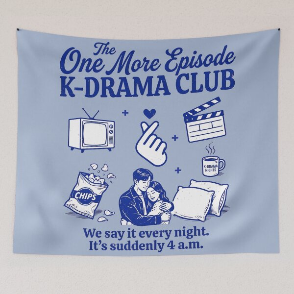 Item preview, K-Drama Lovers Club Funny One More Episode  designed and sold by HowToCanadian.