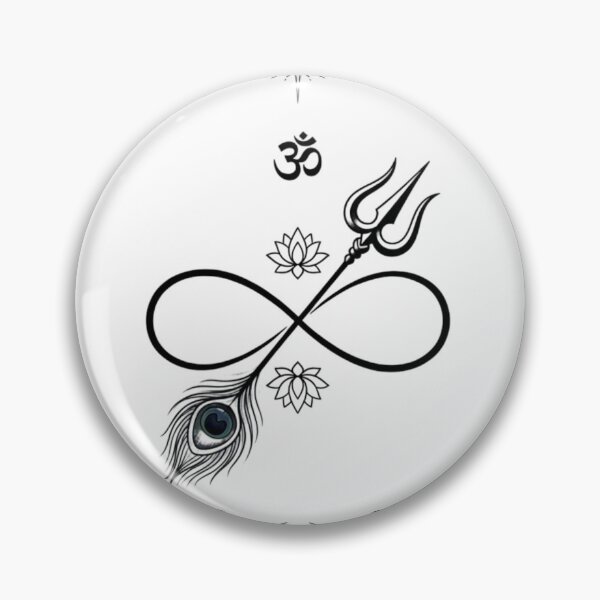 Item preview, Minimalist Divine Harmony: Trishul, Om & Peacock Feather designed and sold by RickyStick.