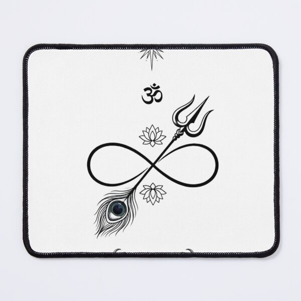 Item preview, Minimalist Divine Harmony: Trishul, Om & Peacock Feather designed and sold by RickyStick.