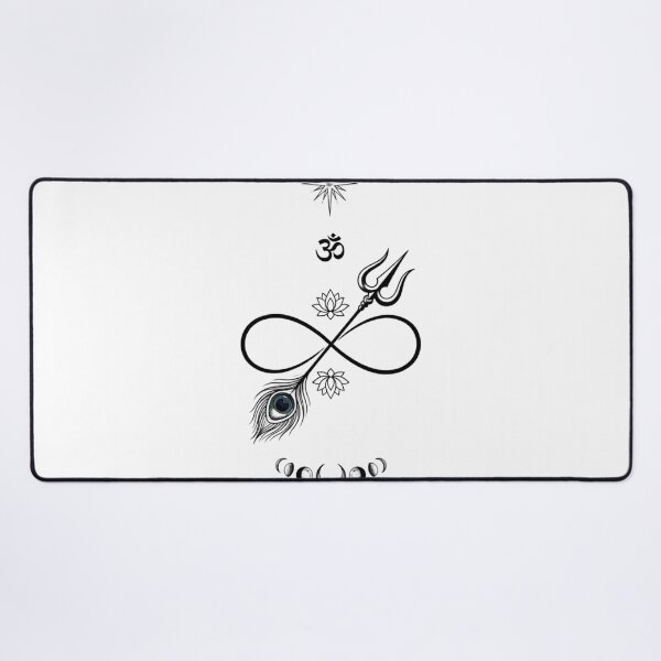Item preview, Minimalist Divine Harmony: Trishul, Om & Peacock Feather designed and sold by RickyStick.
