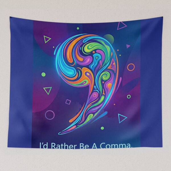 Item preview, I'd Rather Be A Comma, Than A Full Stop. designed and sold by davidelder.