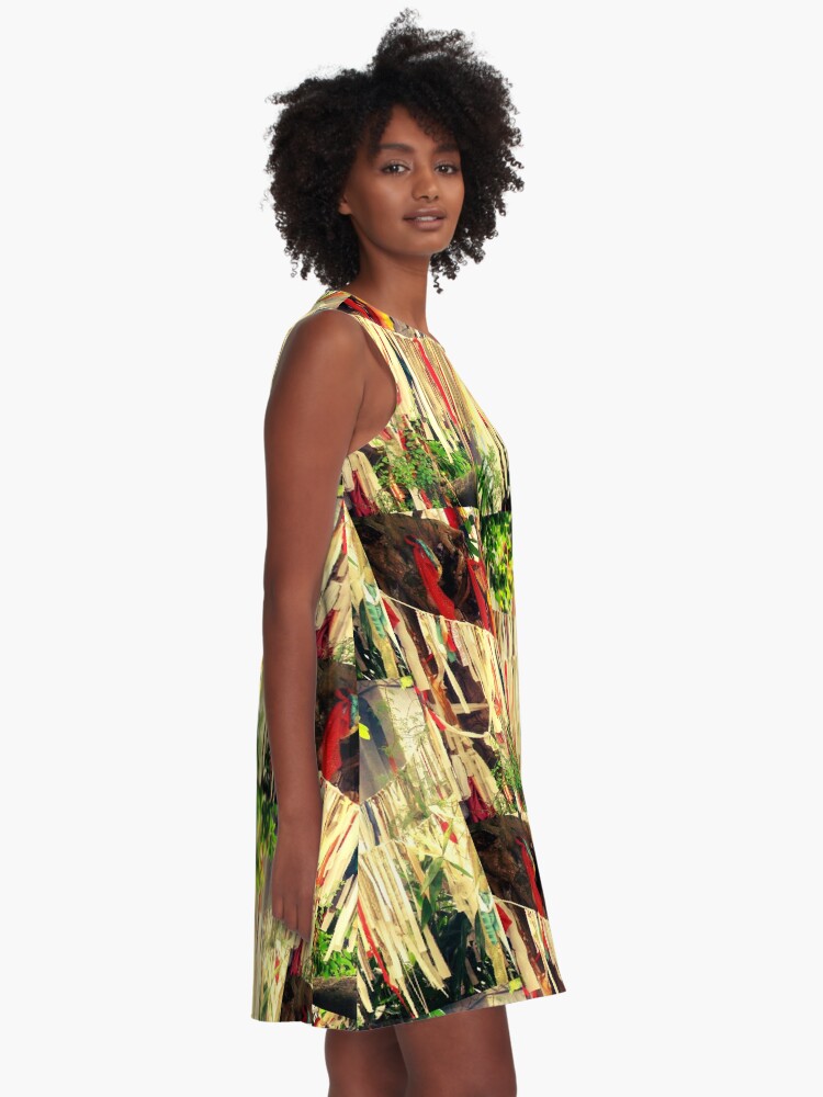 Alternate view of colors of the rainbow, Rainbow A-Line Dress