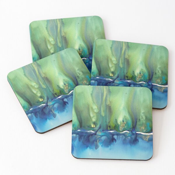 Item preview, Coastal abstract in calming ocean tones designed and sold by manonmackeyart.