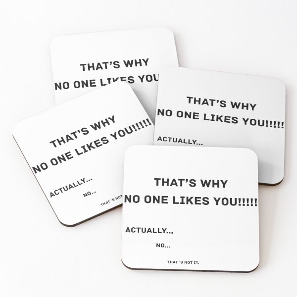 Item preview, No One Likes You Existential Humor Quote designed and sold by oxsa82.