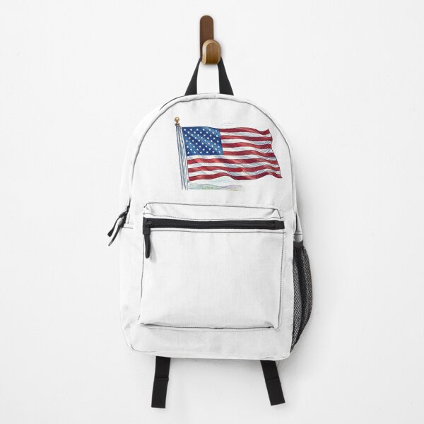 Item preview, Hand-Drawn American Flag Line Art Watercolor Illustration designed and sold by Lura busah.