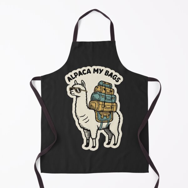 Item preview, "Alpaca My Bags" Funny Travel Pun Retro Vacation Animal Badge designed and sold by Cipher & Soul.