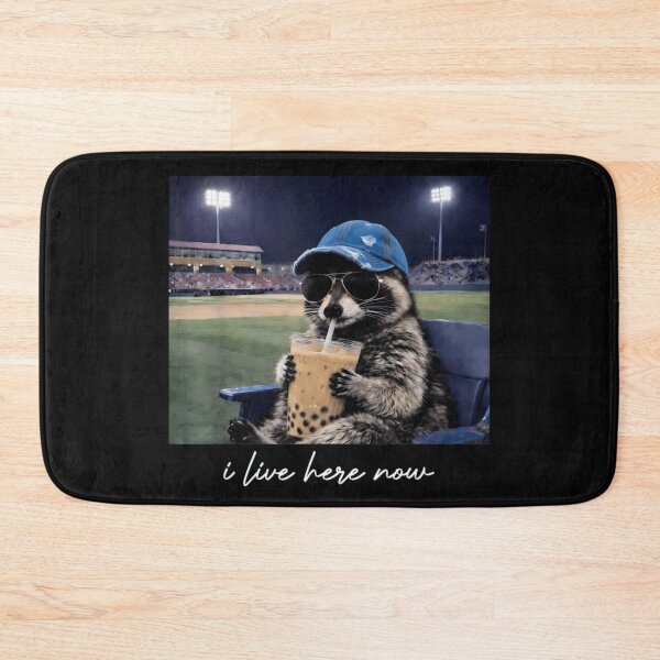Item preview, Funny Raccoon Baseball Mama I Live Here Now Game Day Classic T-Shirt designed and sold by kittens2doggy.