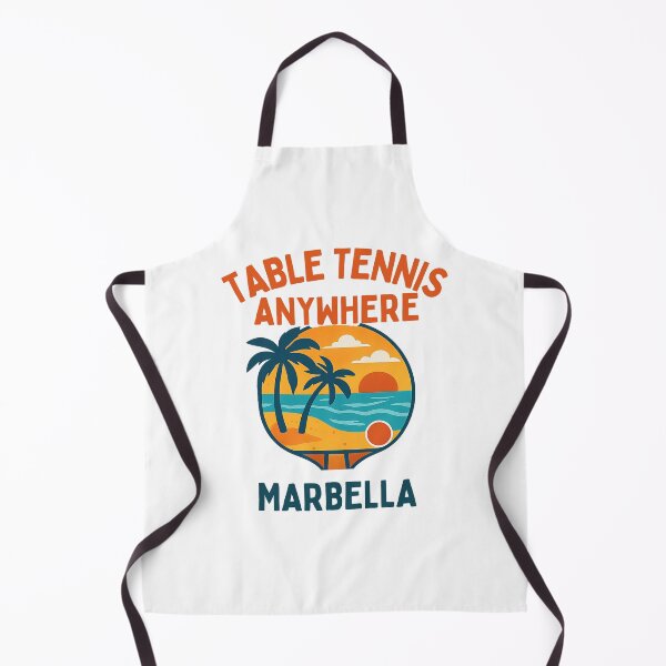 Item preview, Marbella Spain Table Tennis Beach Sunset Retro Ping Pong Paddle T-Shirt designed and sold by OhMyPingCo.